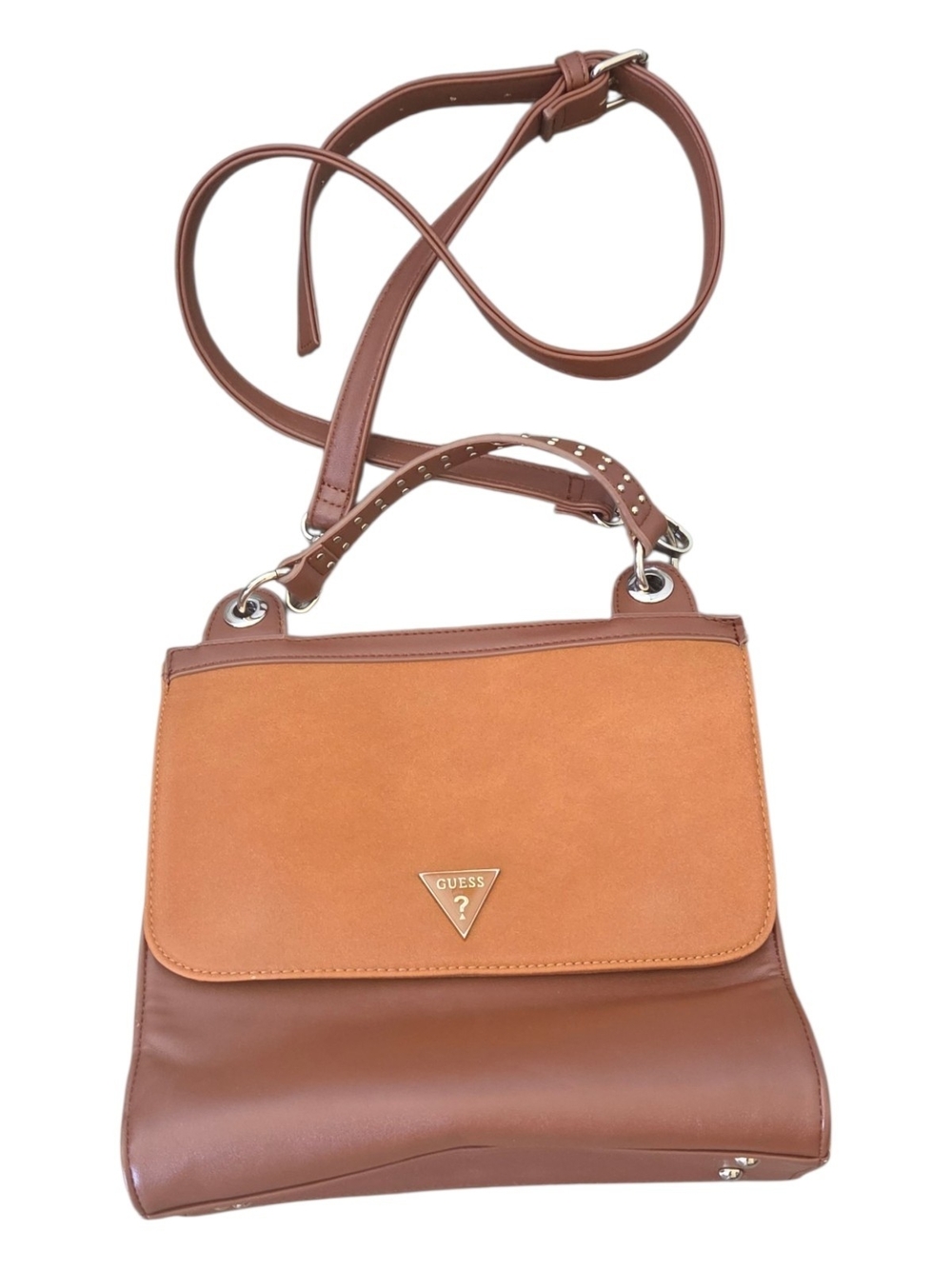🌟GUESS Brown Two-Tone  Crossbody/ Shoulder Bag